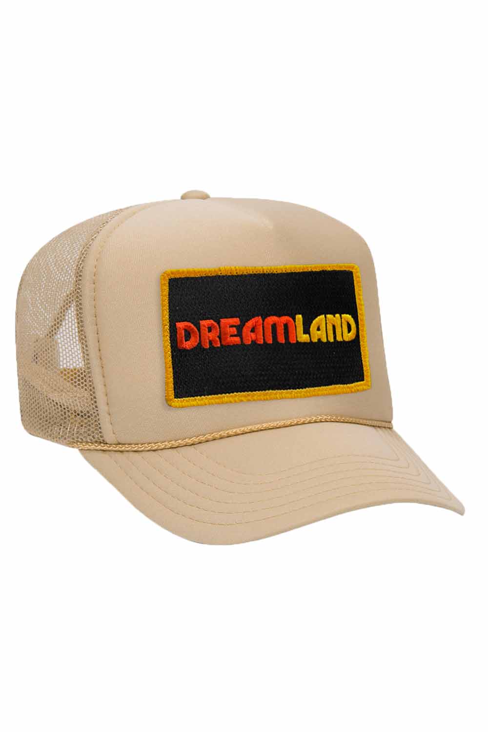 DREAMLAND LOGO VINTAGE TRUCKER HAT - KHAKI