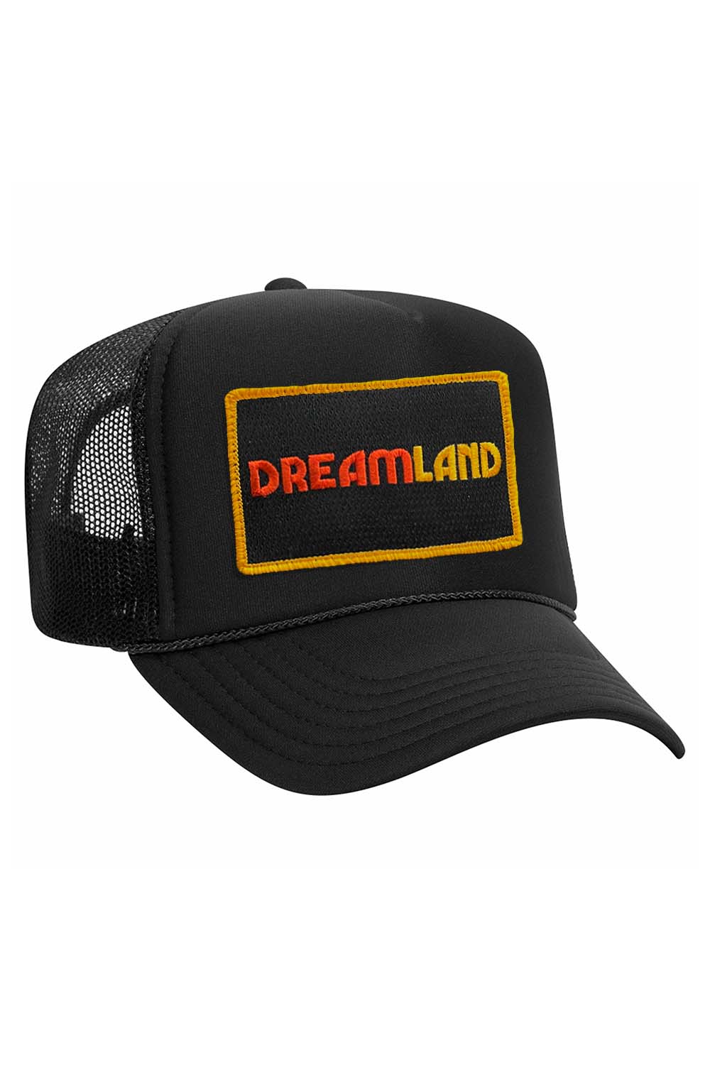 DREAMLAND LOGO VINTAGE TRUCKER HAT - BLACK