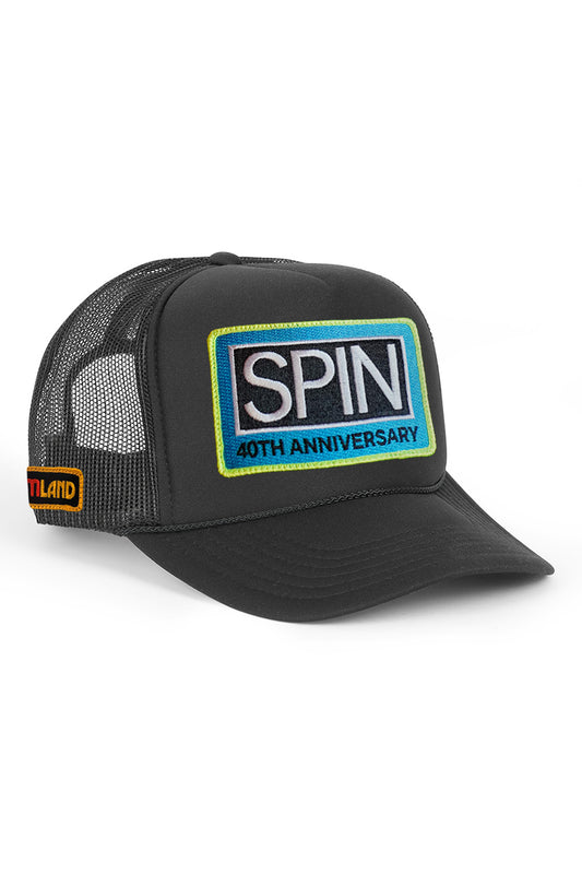 SPIN MAGAZINE 2025  VINTAGE LOW RISE TRUCKER HAT - BLACK